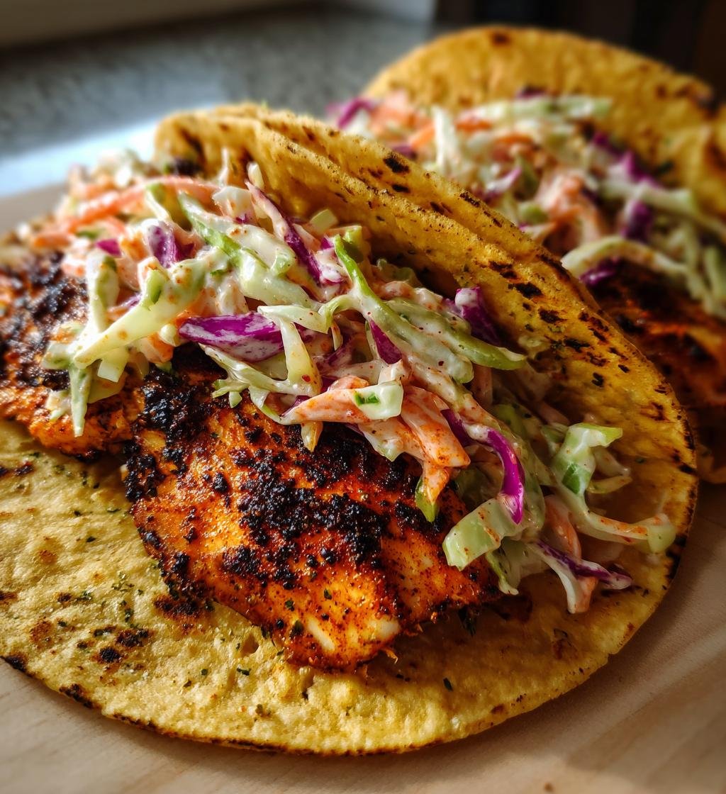 kryddiga grillade fisketacos med coleslaw - detail 1