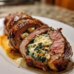 notkottsrullar fyllda med ost och spenat recept