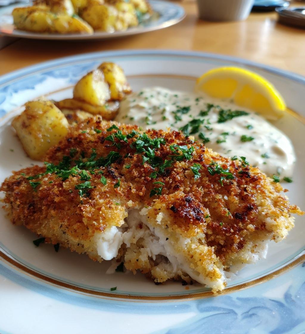 panerad rodspatta med remouladsas