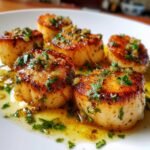 stekta pilgrimsmusslor med smor och vitlok